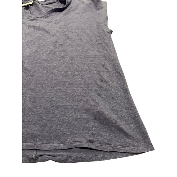 J Jill Love Linen 100% Linen Casual Cap Sleeve Boxy Crew Neck Top L Blue, XLP - Picture 3 of 7